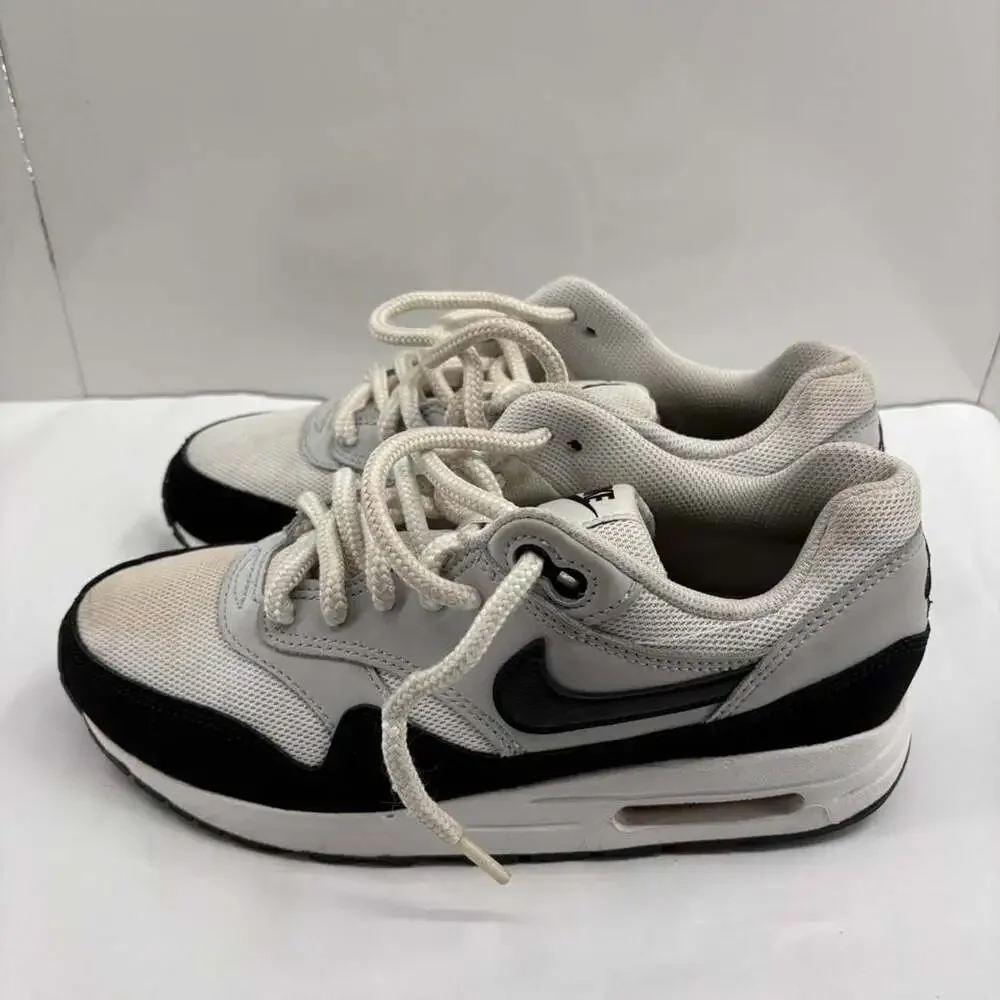 Nike Air Max 1 White Pure Platinum Black Big Kids